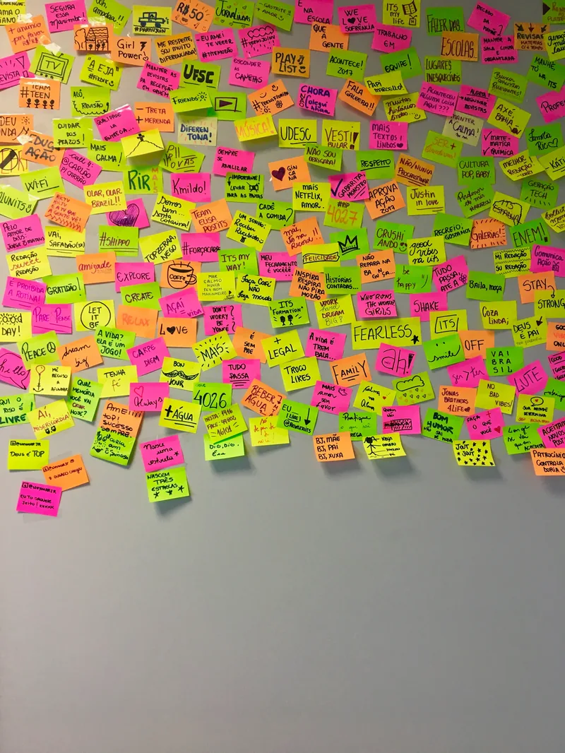 assorted-color sticky notes